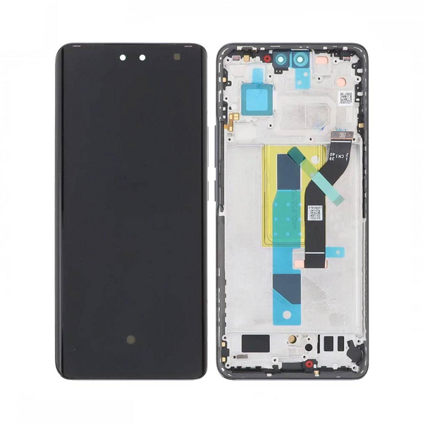 Écran complet avec châssis Xiaomi 13 Lite – Noir – Compatible Premium