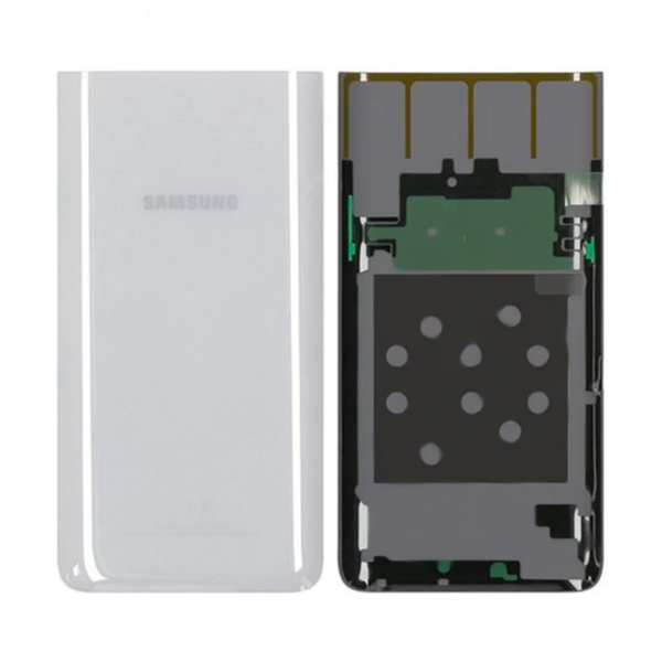 Vitre arrière Galaxy A80 – Argent – Compatible Premium