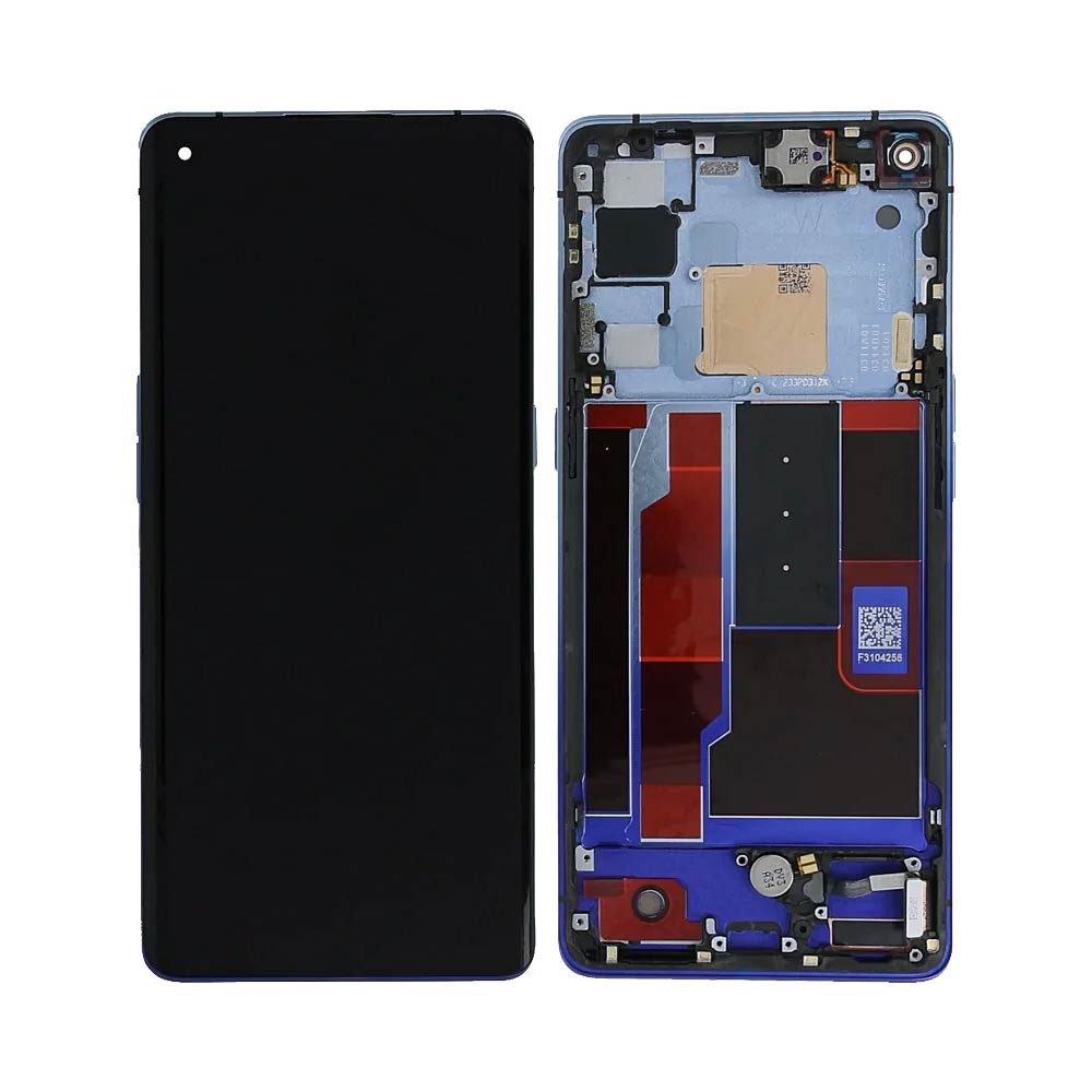 Écran complet avec châssis OPPO Find X2 Neo – Bleu stellaire – Qualité d'origine