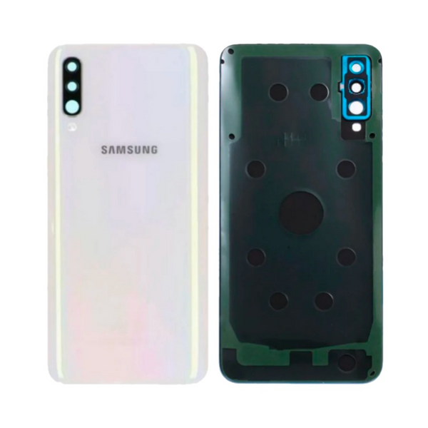 Vitre arrière Galaxy A50 – Blanc – Compatible Premium