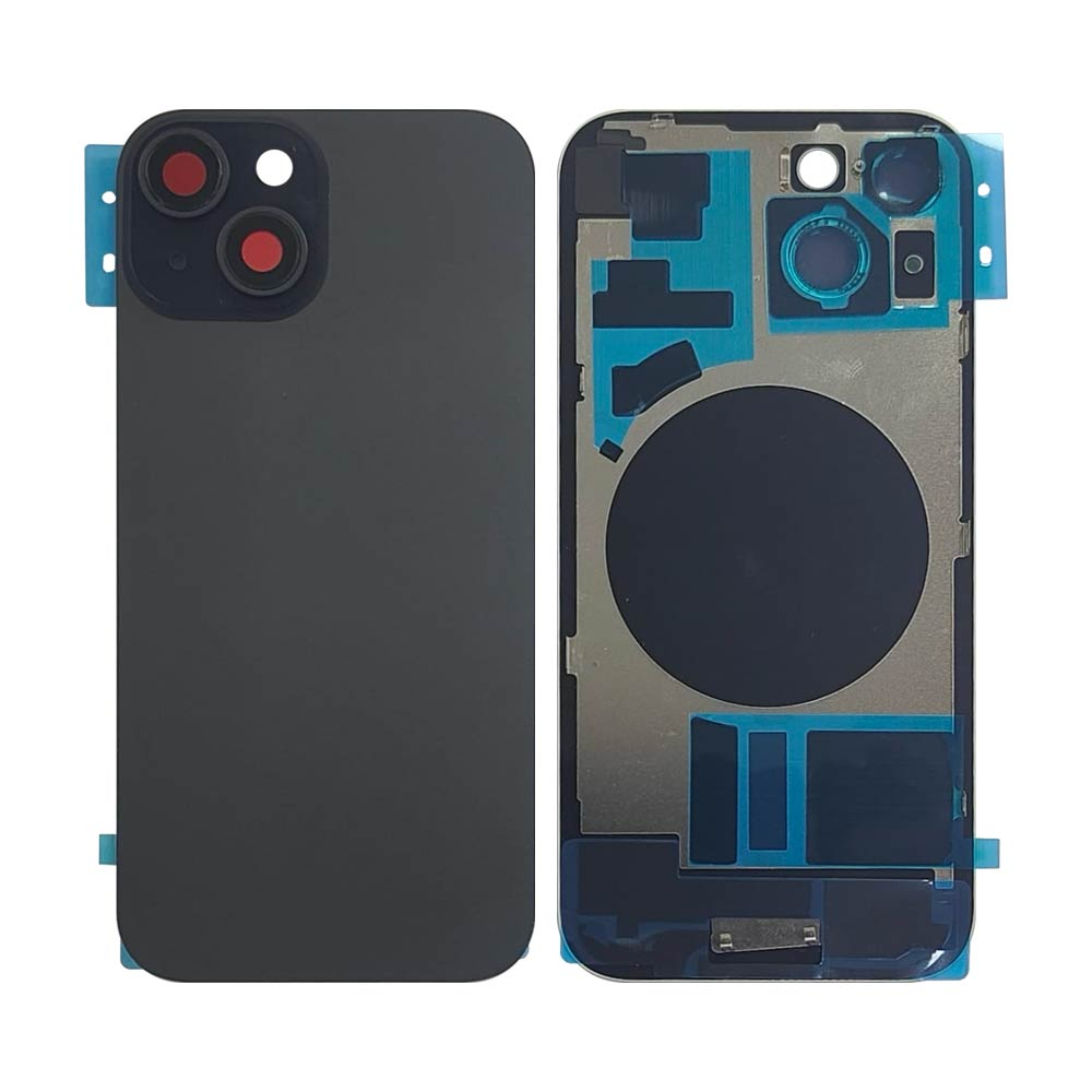 Vitre arrière iPhone 15 (sans pièces) – Noir – Compatible