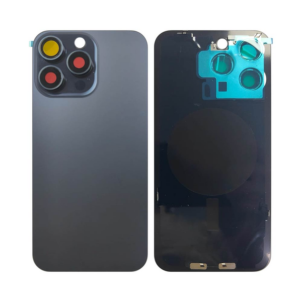 Vitre arrière iPhone 15 Pro Max (sans pièces) – Titane Bleu – Compatible Premium