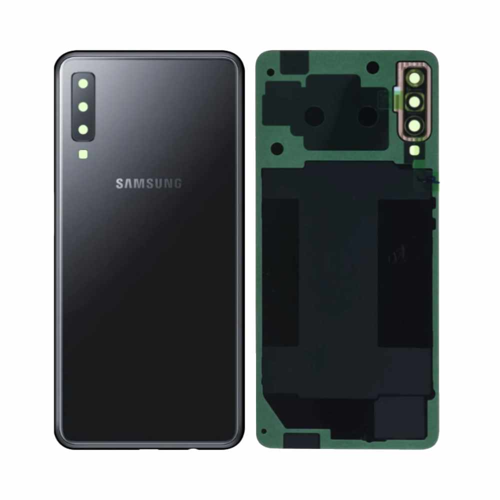 Vitre arrière Galaxy A7 2018 – Noir – Compatible Premium
