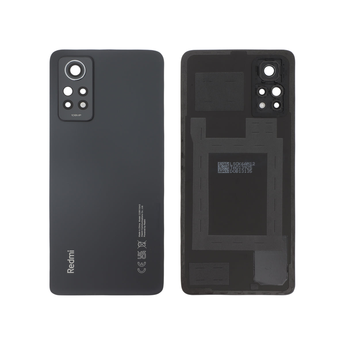 Vitre arrière gris Redmi Note 12 Pro 4G – Graphite – Original Xiaomi (Service Pack)