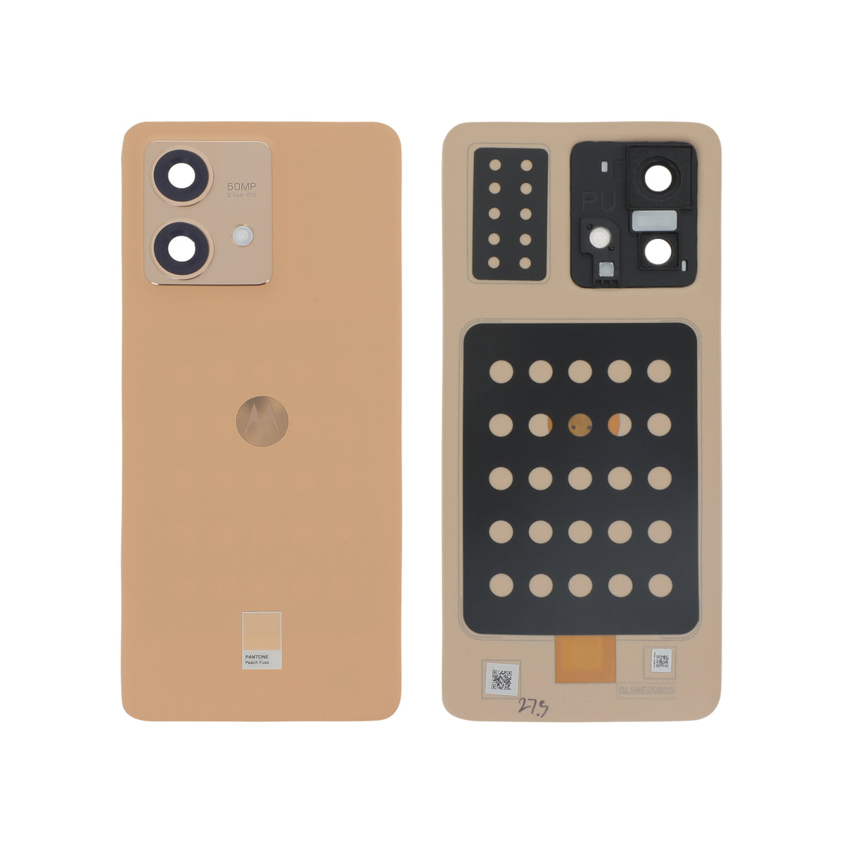 Vitre arrière Motorola Edge 40 Neo – Orange – Original Motorola (Service Pack)