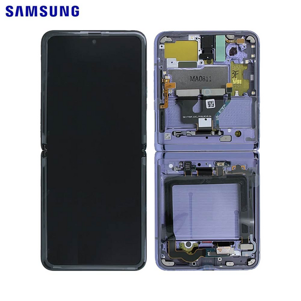 Écran complet Galaxy Z Flip – Violet – Original Samsung (Service Pack)