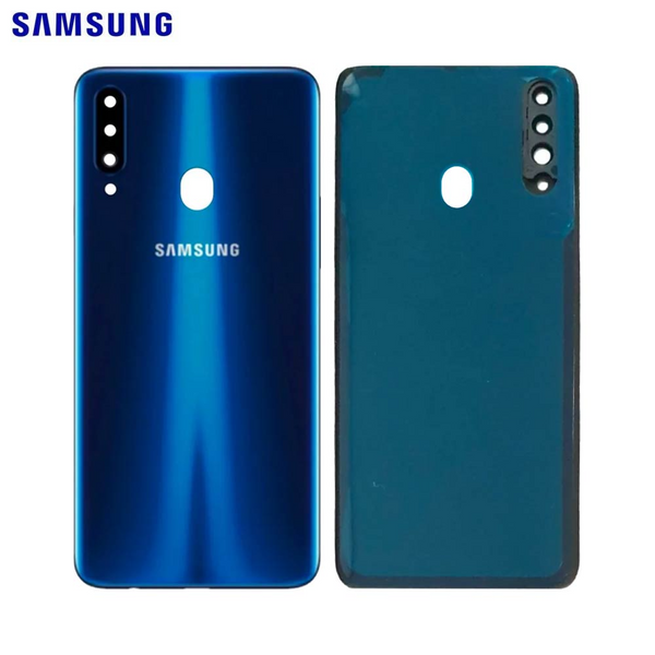Vitre arrière Galaxy A20S – Bleu – Original Samsung (Service Pack)