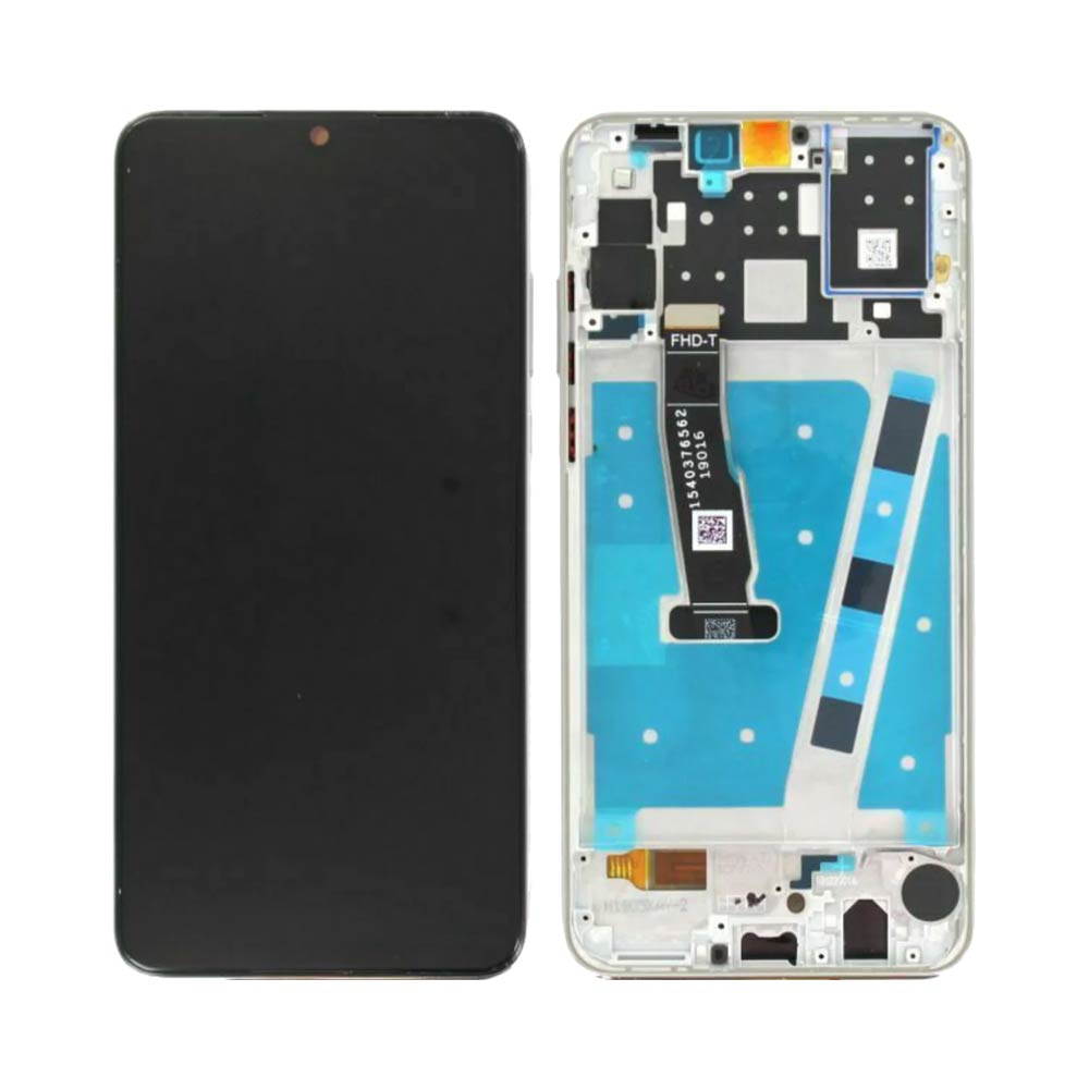 Écran complet avec châssis Huawei P30 Lite New Edition – Blanc – Qualité d'origine