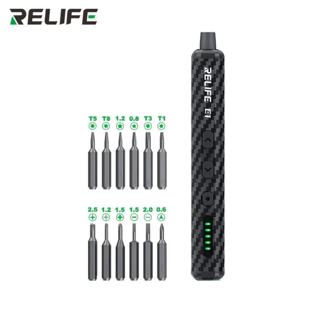 Tournevis Électrique Relife E1 Carbon USB-C 350mAh (12 en 1)