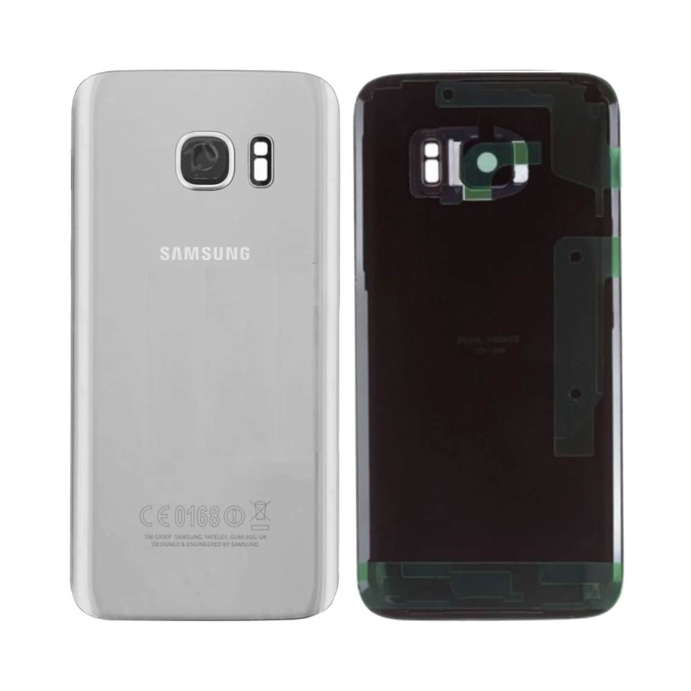 Vitre arrière Galaxy S7 – Argent – Compatible Premium