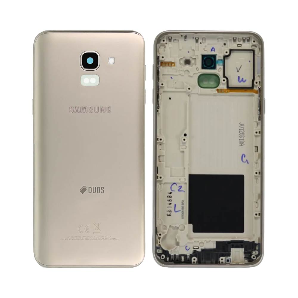 Vitre arrière Galaxy J6 2018 – Or – Compatible Premium
