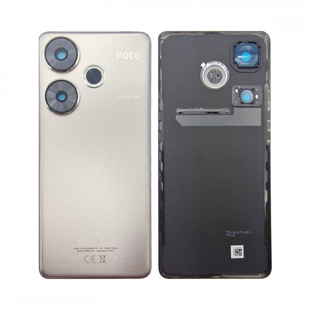 Vitre arrière Xiaomi Poco F6 5G – Titane – Compatible Premium