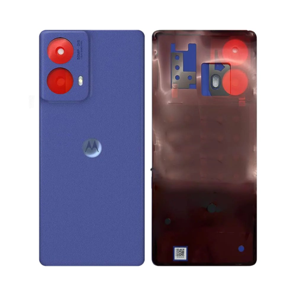 Vitre arrière Motorola Moto G85 5G – Bleu cobalt – Compatible Premium