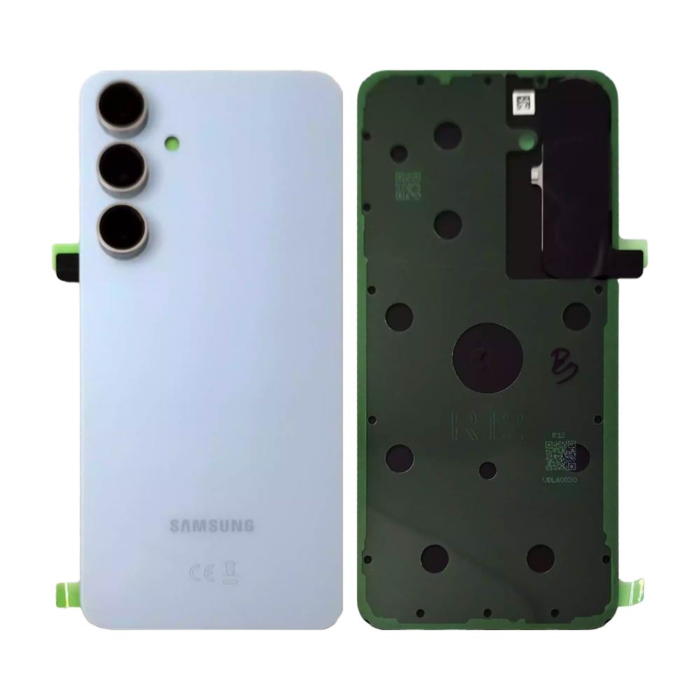 Vitre arrière Galaxy S24 FE – Bleu – Compatible Premium