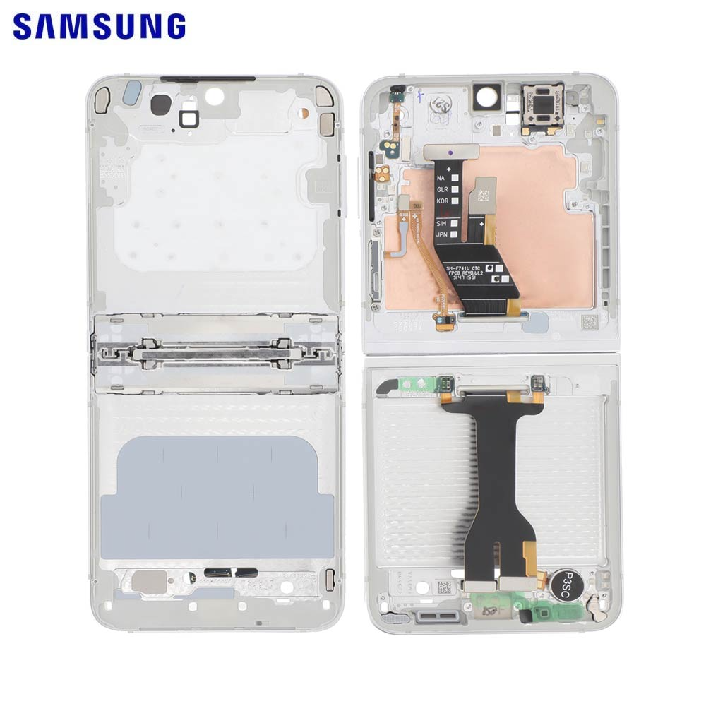 Châssis équipé Galaxy Z Flip 6 5G – Blanc – Original Samsung (Service Pack)
