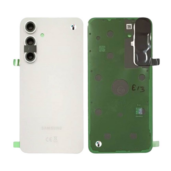 Vitre arrière Galaxy S24 FE – Argent – Compatible Premium