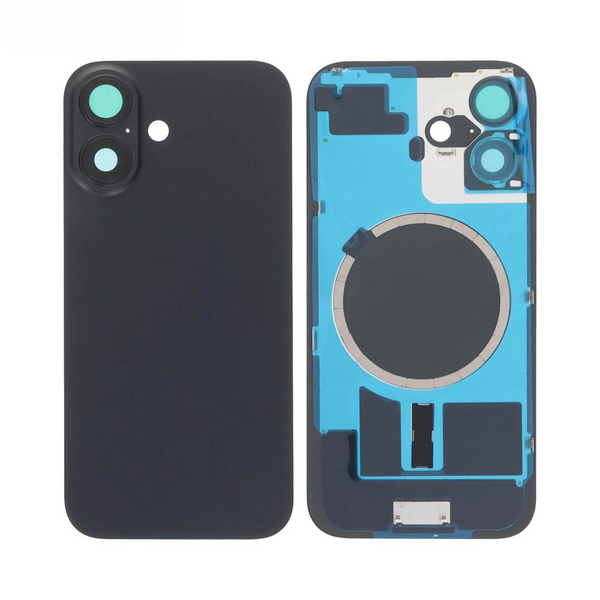 Vitre arrière iPhone 16 (sans pièces) – Noir – Compatible Premium