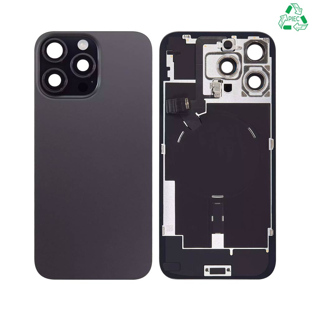 Vitre arrière iPhone 16 Pro Max Grade A++ – Titane Noir – Original démonté