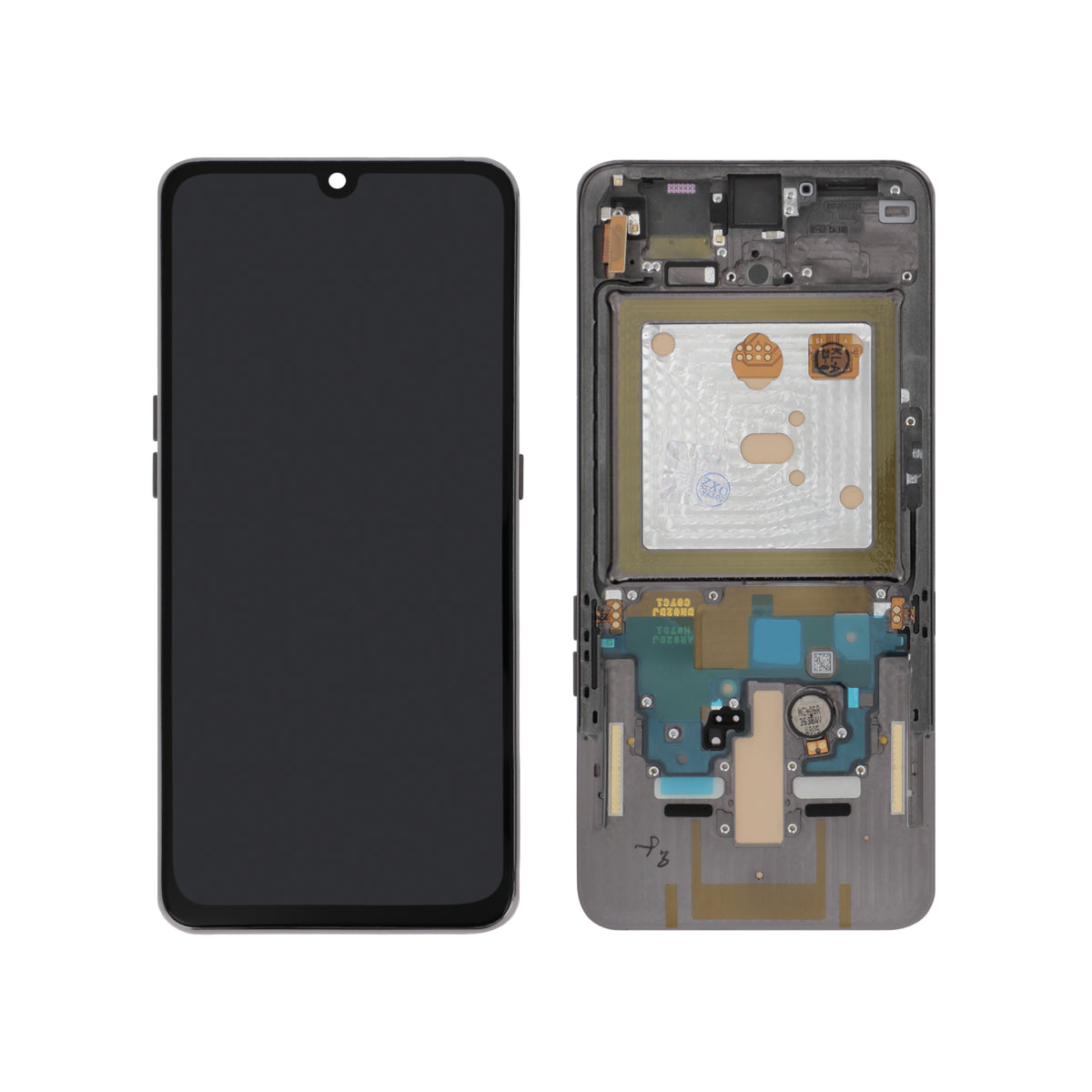 Écran complet Galaxy A80 – Noir – Compatible OLED – avec châssis