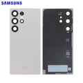 Vitre arrière Galaxy S25 Ultra – Titane gris – Original Samsung (Service Pack)