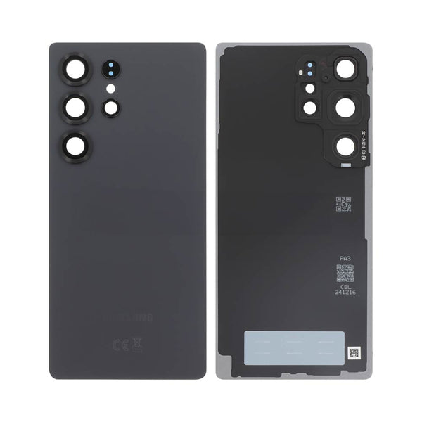 Vitre arrière Galaxy S25 Ultra – Noir absolu titane – Compatible Premium