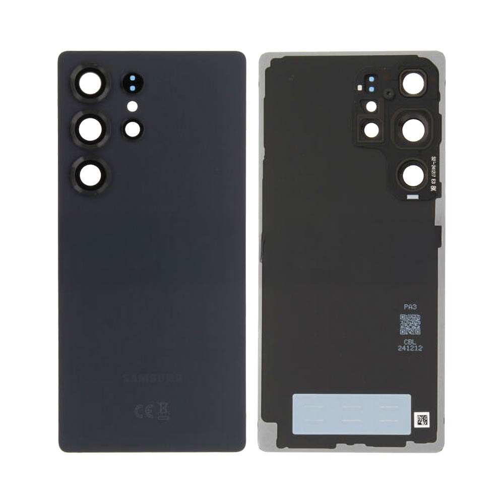 Vitre arrière Galaxy S25 Ultra – Titane noir – Compatible Premium