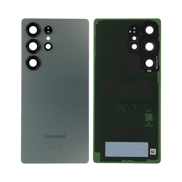 Vitre arrière Galaxy S25 Ultra – Titane vert – Compatible Premium