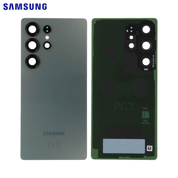 Vitre arrière Galaxy S25 Ultra – Titane vert – Original Samsung (Service Pack)