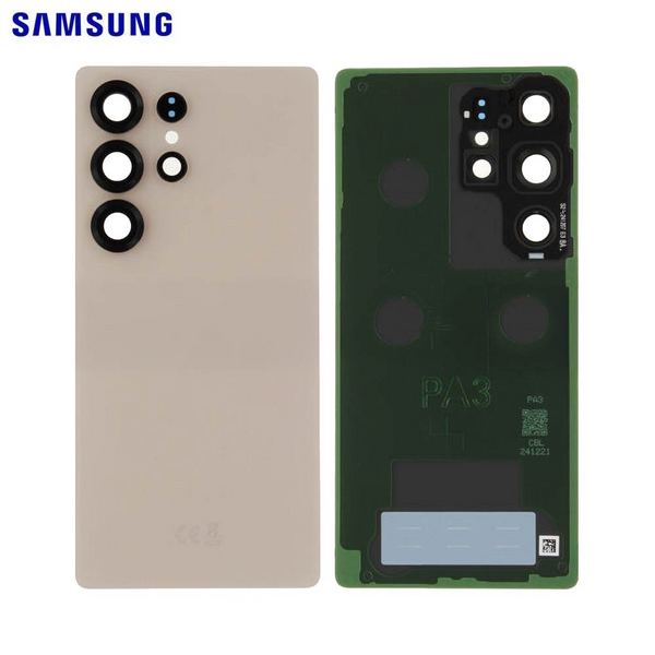 Vitre arrière Galaxy S25 Ultra – Titane or rose – Original Samsung (Service Pack)