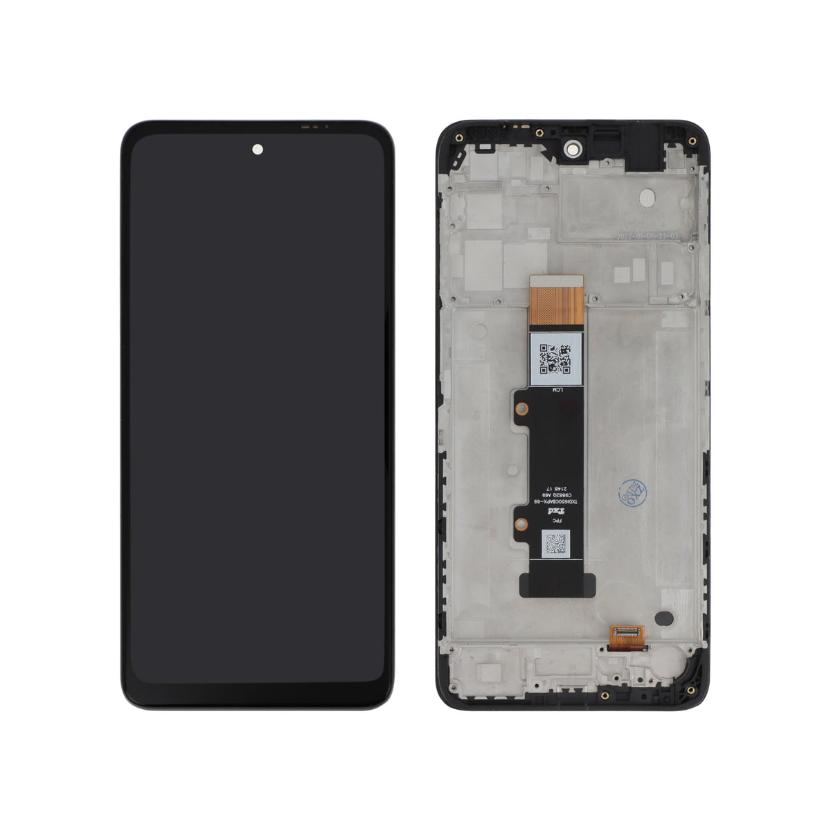 Écran complet Moto G22 – Noir – Compatible LCD – avec châssis