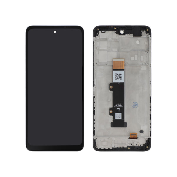 Écran complet Moto G22 – Noir – Compatible LCD – avec châssis