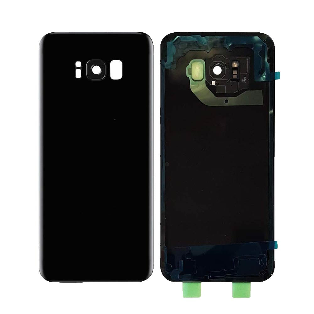 Vitre arrière Galaxy S8 Plus – Noir carbone – Compatible Premium