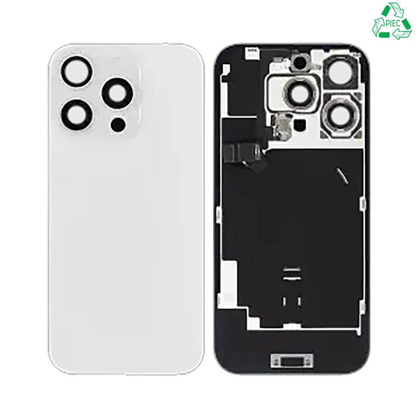 Vitre arrière iPhone 16 Pro – Titane Blanc – Compatible