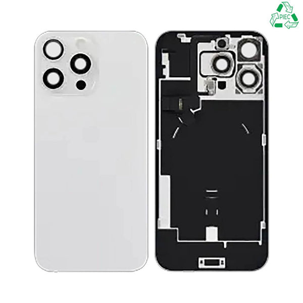 Vitre arrière iPhone 16 Pro Max – Titane Blanc – Compatible