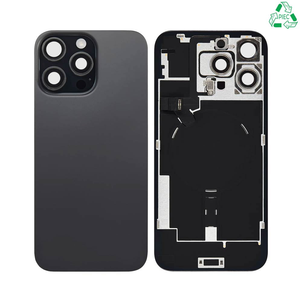 Vitre arrière iPhone 16 Pro Max – Titane Noir – Compatible