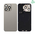 Vitre arrière iPhone 15 Pro Max Grade A++ – Titane Naturel – Original démonté