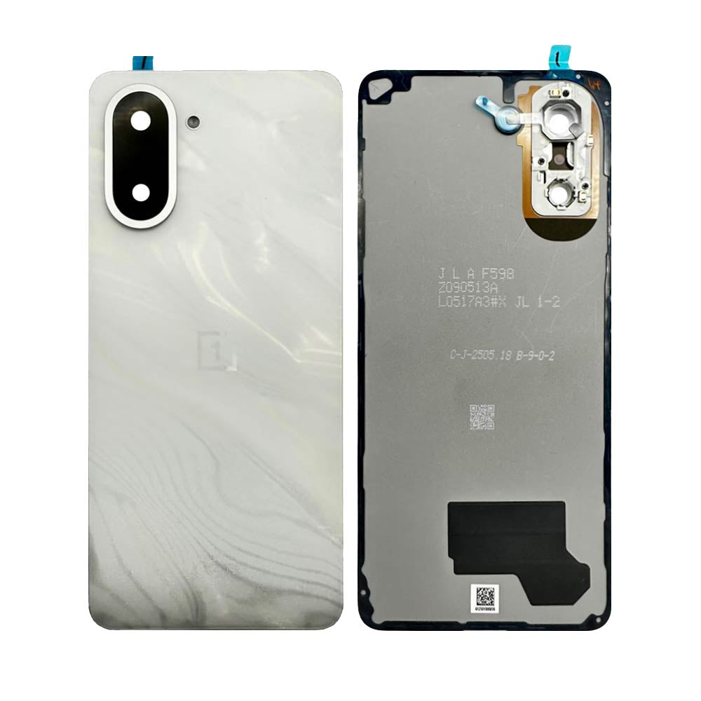 Vitre arrière OnePlus Nord CE5 5G – Blanc marbré – Compatible Premium