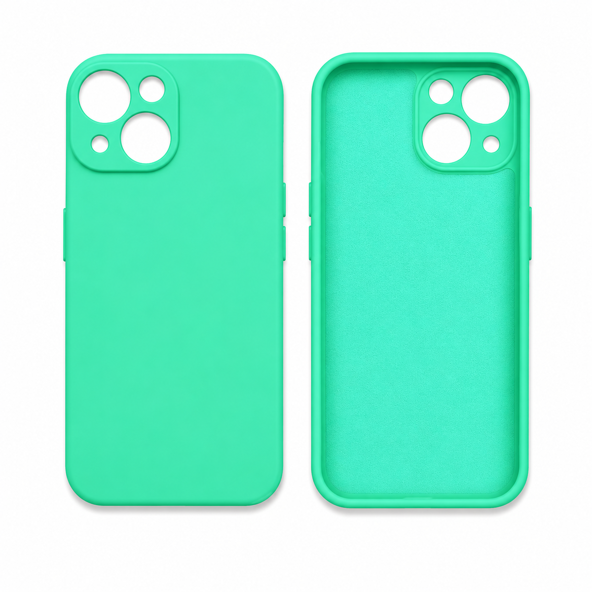 Coque silicone iPhone 13 Pro – Vert menthe