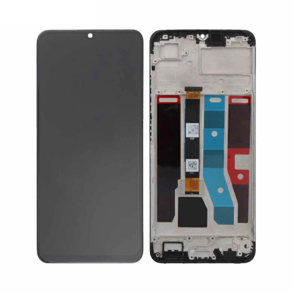 Écran complet avec châssis Realme C53 – Noir – Qualité d'origine