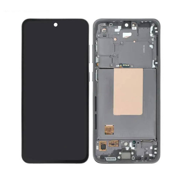 Écran complet avec châssis Galaxy S24 FE – Noir – Dalle d'origine, châssis compatible