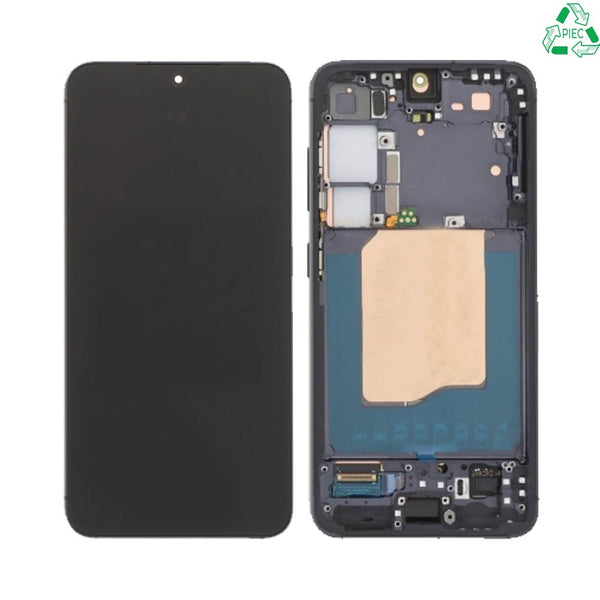 Écran complet avec châssis Galaxy S25 – Bleu nuit – Original démonté