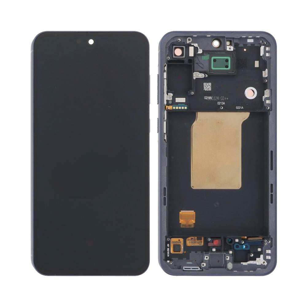 Écran complet avec châssis Galaxy A55 5G – Bleu nuit – Compatible OLED