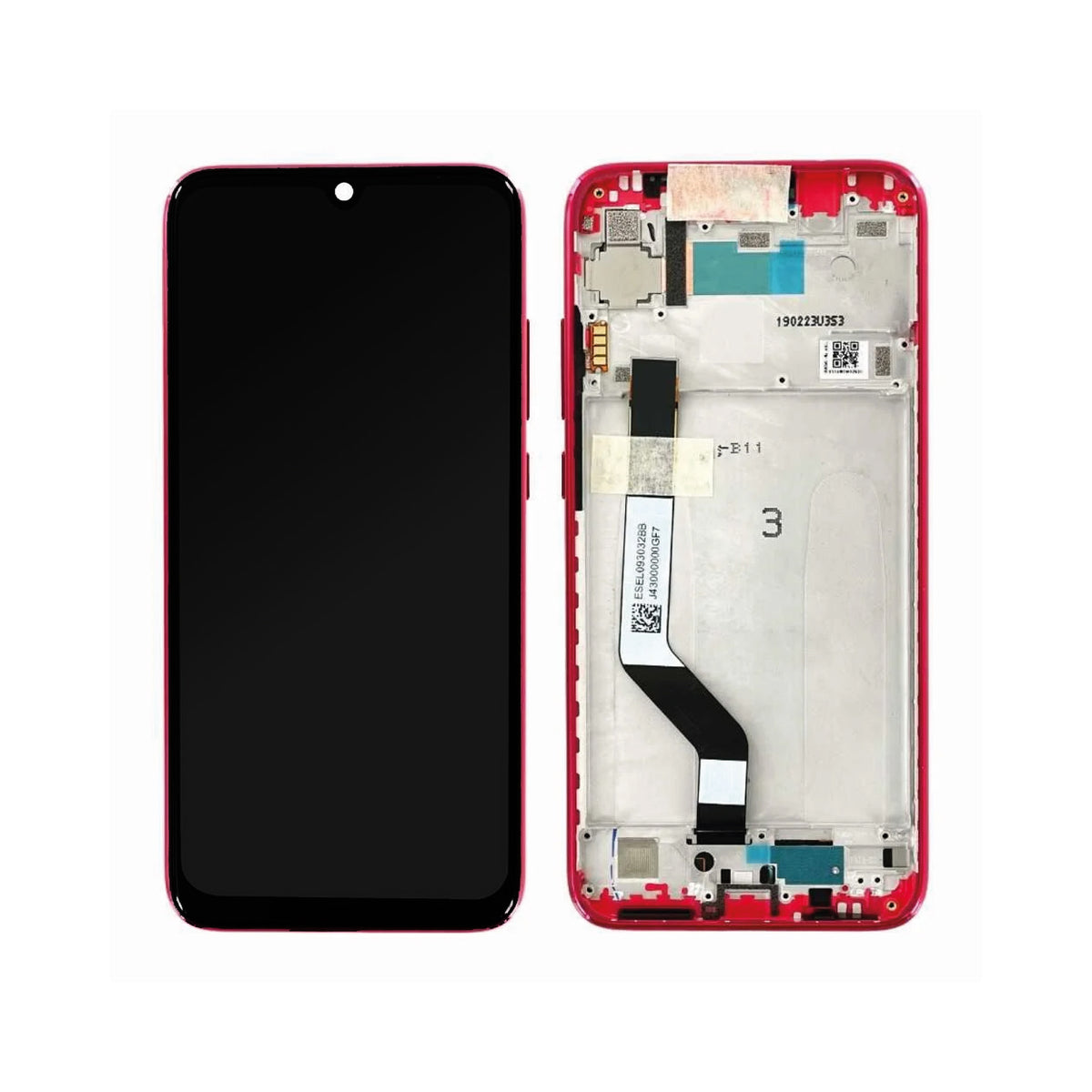 Écran complet Redmi Note 7 – Rouge – Original Xiaomi (Service Pack)
