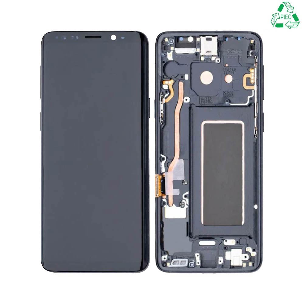 Écran complet avec châssis Galaxy S9 – Noir – Original reconditionné