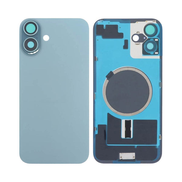 Vitre arrière iPhone 16 Plus (sans pièces) – Bleu sarcelle – Compatible Premium
