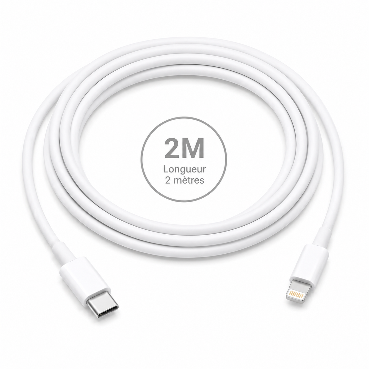 Câble USB-C vers Lightning 2 m