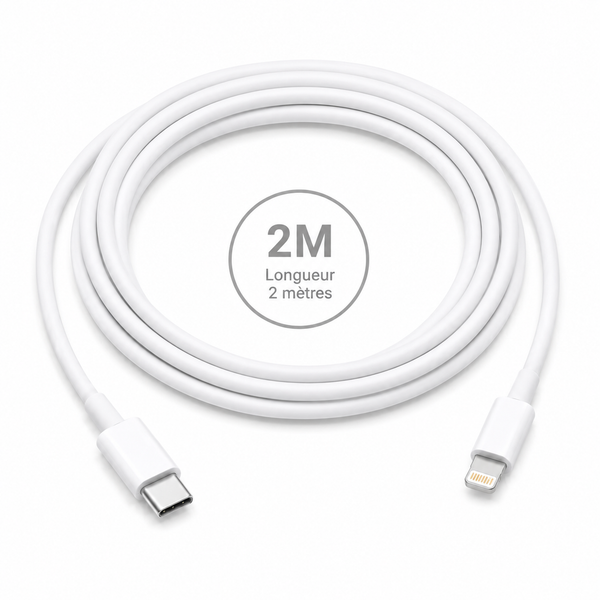 Câble USB-C vers Lightning 2 m
