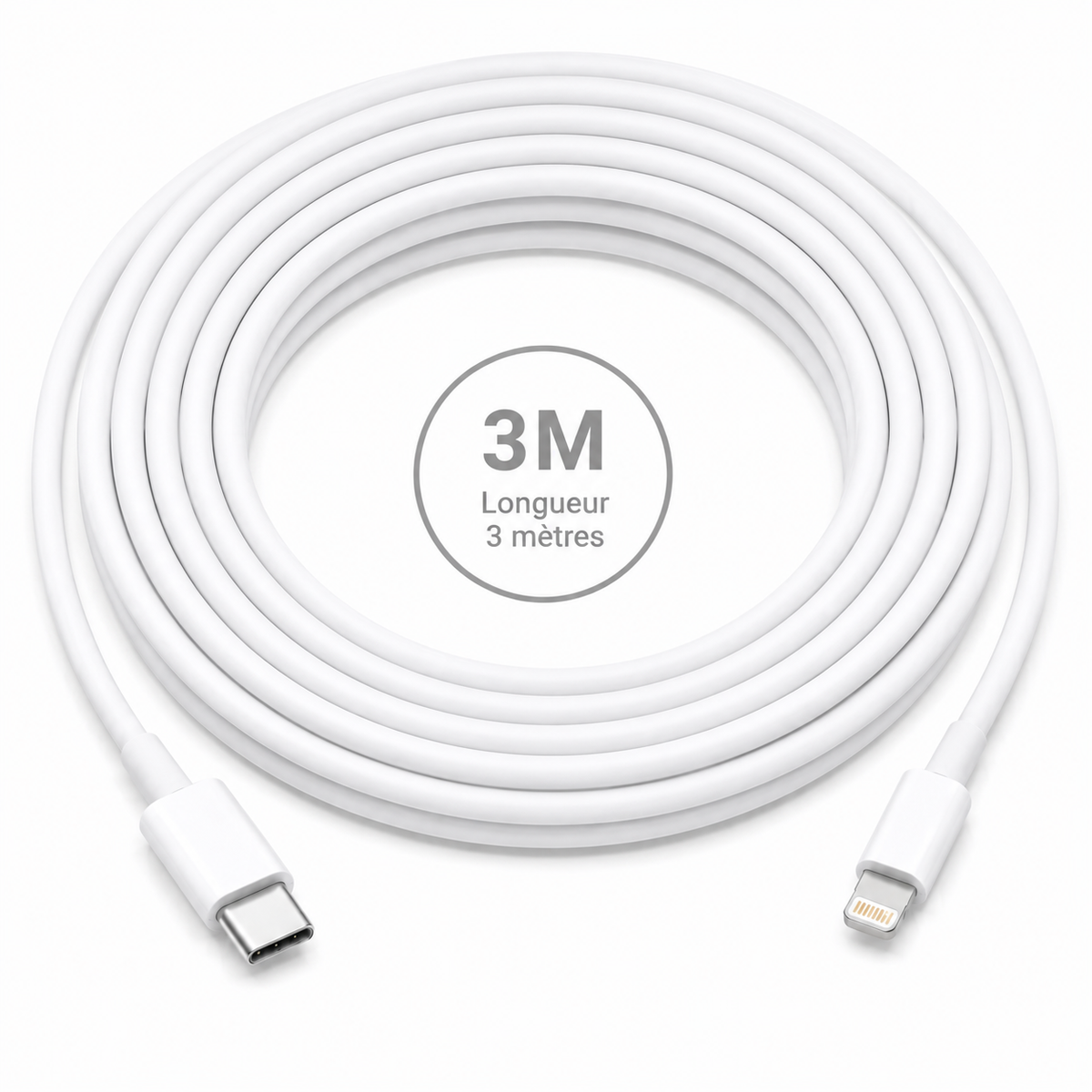 Câble USB-C vers Lightning 3 m