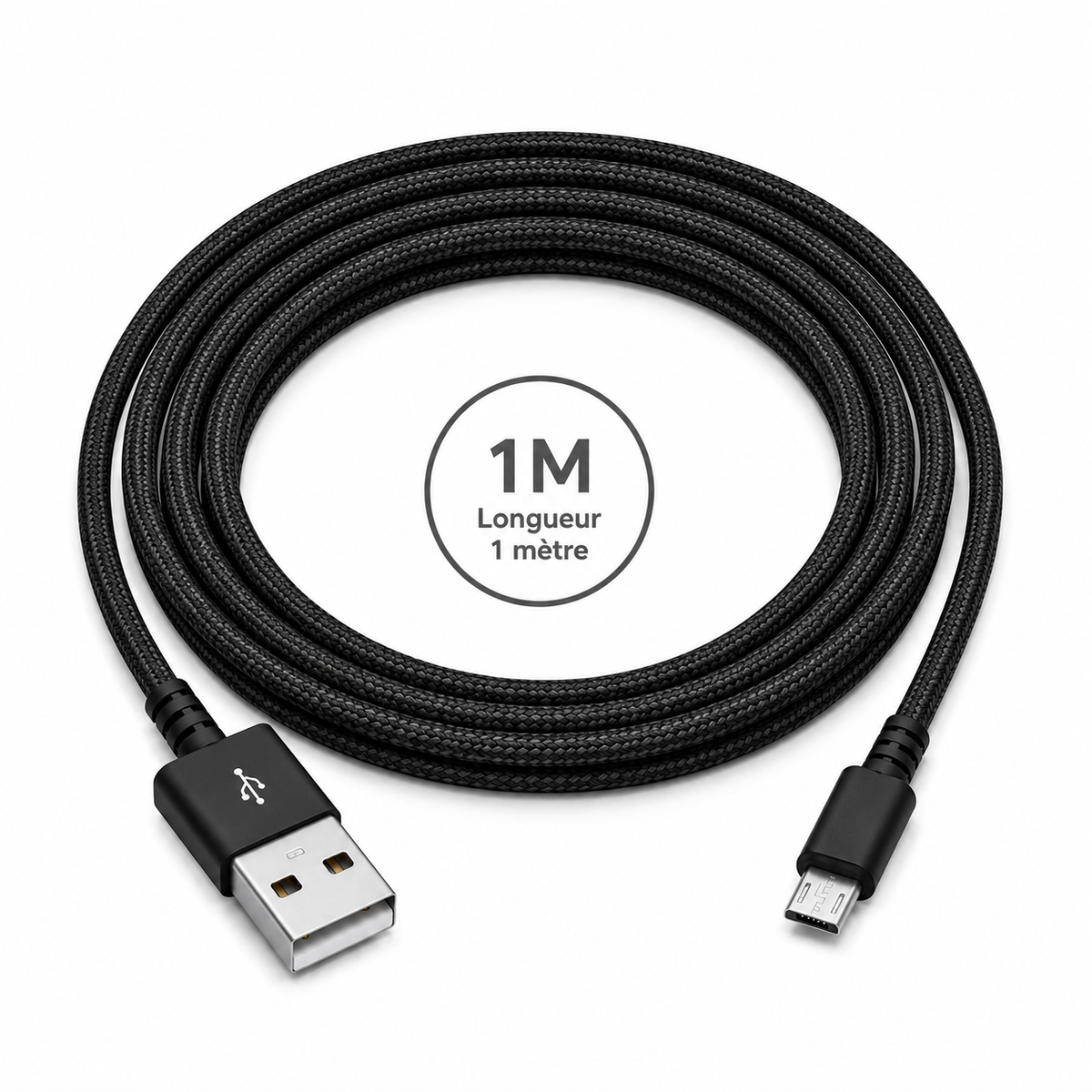 Câble USB-A vers Micro USB 1 m renforcé