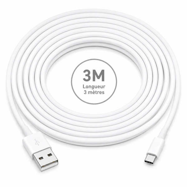 Câble USB-A vers USB-C 3 m